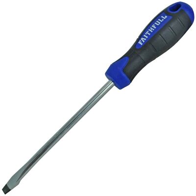 Faithfull Faithfull FAISDF200 Chave de fenda com pega macia - Ponta alargada 10mm - 200mm Faithfull Faithfull FAISDF200 Chave de fenda com pega macia - Ponta alargada 10mm - 200mm