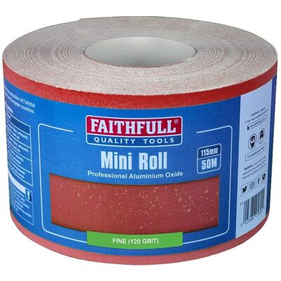 Faithfull FAIAR115120R Aluminium Oxide Sanding Paper Roll - Heavy-Duty 115mm x 50m Faithfull FAIAR115120R Aluminium Oxide Sanding Paper Roll - Heavy-Duty 115mm x 50m