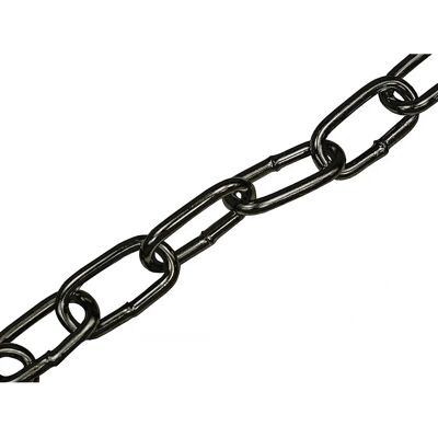 Corrente Faithfull preta japanned - 5mm x 2.5m - Capacidade máxima 160kg Corrente Faithfull preta japanned - 5mm x 2.5m - Capacidade máxima 160kg