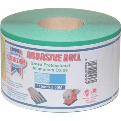 Faithfull FAIAR115120G Aluminium Oxide Sanding Paper Roll Green 115mm x 50m - Sanding Paper Roll Faithfull FAIAR115120G Aluminium Oxide Sanding Paper Roll Green 115mm x 50m - Sanding Paper Roll