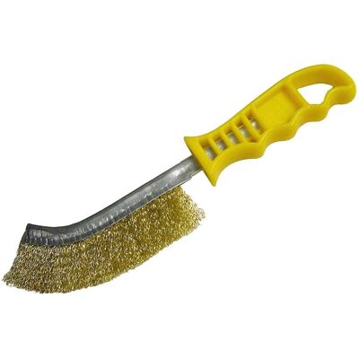 Faithfull FAIWBHANDB Brass Yellow Wire Scratch Brush - Wire Scratch Brush Faithfull FAIWBHANDB Brass Yellow Wire Scratch Brush - Wire Scratch Brush
