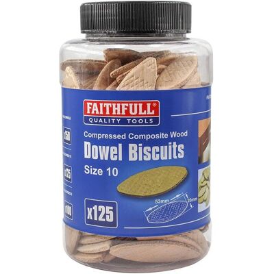 Faithfull FAIDOWBIS10 Biscuits en bois - N° 10 - 125 pièces - Publicité Faithfull FAIDOWBIS10 Biscuits en bois - N° 10 - 125 pièces - Publicité