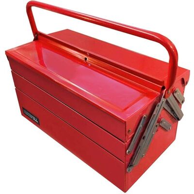 Faithfull Model Metal Cantilever Toolbox - 5 Tray - Red - Toolbox Faithfull Model Metal Cantilever Toolbox - 5 Tray - Red - Toolbox