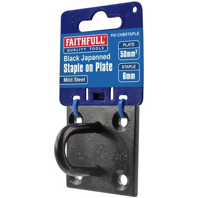 Faithfull FAICHBSTAPLE Staple On Plate - Preto Japanned - Staple On Plate Faithfull FAICHBSTAPLE Staple On Plate - Preto Japanned - Staple On Plate