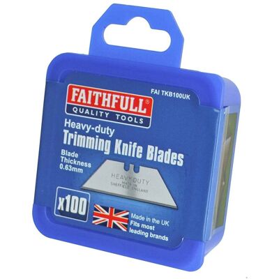 Lâminas Faithfull para cortador pesado - Aço SK5, 19x60mm Lâminas Faithfull para cortador pesado - Aço SK5, 19x60mm