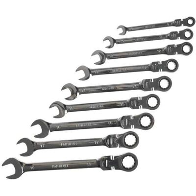 Faithfull Model FAISPARAT9S Flexible Ratchet Spanner Set - 9 Pieces Faithfull Model FAISPARAT9S Flexible Ratchet Spanner Set - 9 Pieces