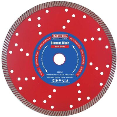 Faithfull Faithfull Turbo Cut Diamond Blade 230mm - Diamond Blade Faithfull Faithfull Turbo Cut Diamond Blade 230mm - Diamond Blade