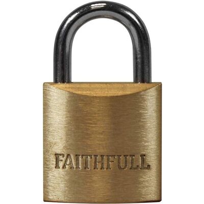 Faithfull Brass Padlock - 20mm, 3 Keys - Lock for luggage, lockers, toolbox Faithfull Brass Padlock - 20mm, 3 Keys - Lock for luggage, lockers, toolbox