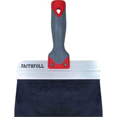 Couteau à tapisser Faithfull en acier bleu 200mm - Outil pour plâtre Couteau à tapisser Faithfull en acier bleu 200mm - Outil pour plâtre