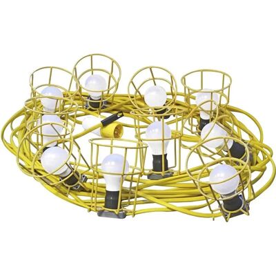 Faithfull Power Plus HL-03ES-22 Festoon Lights - 22m, 10 Bulbs, 110V Faithfull Power Plus HL-03ES-22 Festoon Lights - 22m, 10 Bulbs, 110V