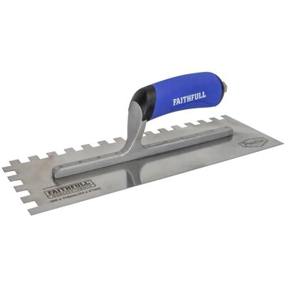 Faithfull Faithfull FAIPTNT13SS Stainless Steel Notched Tiling Trowel Faithfull Faithfull FAIPTNT13SS Stainless Steel Notched Tiling Trowel