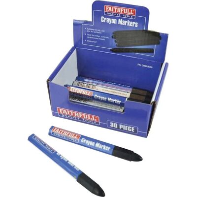 Faithfull Black Marker - Marker - 30 pcs Faithfull Black Marker - Marker - 30 pcs