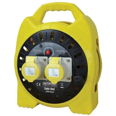 Bobine de câble fermée Faithfull Power Plus 15m 16A 110V - Publicité Bobine de câble fermée Faithfull Power Plus 15m 16A 110V - Publicité