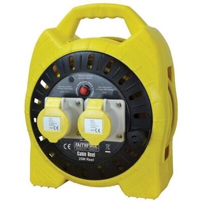 Faithfull Power Plus Bobine de câble semi-encastrée 25m - Power Plus Bobine - Publicité Faithfull Power Plus Bobine de câble semi-encastrée 25m - Power Plus Bobine - Publicité