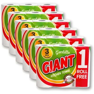 Nova - Gentille Kitchen Roll Giant - 3PLY - 36 Rolls - Kitchen Roll Nova - Gentille Kitchen Roll Giant - 3PLY - 36 Rolls - Kitchen Roll