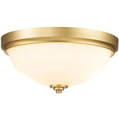 Luminaire de plafond pour salle de bain Feiss Malibu 2 lumières - Laiton brossé - Publicité Luminaire de plafond pour salle de bain Feiss Malibu 2 lumières - Laiton brossé - Publicité