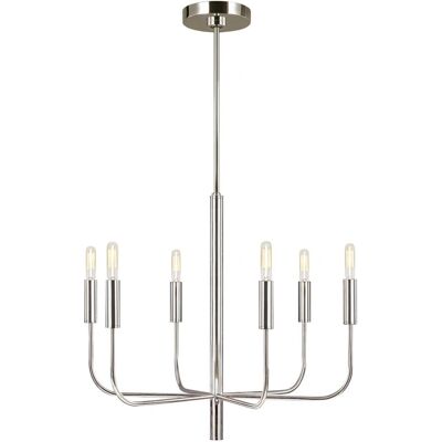 LAMPADA A SOFFITTO Brianna a 6 bracci, nichel lucido - Elstead LAMPADA A SOFFITTO Brianna a 6 bracci, nichel lucido - Elstead