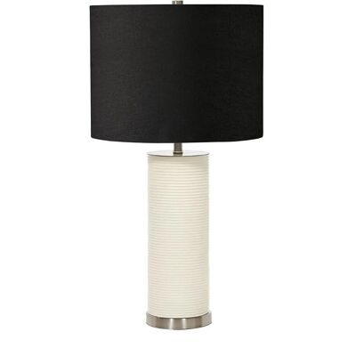 Elstead Ripple Biała lampa stołowa - Jedno światło, nowoczesny monochromatyczny design Elstead Ripple Biała lampa stołowa - Jedno światło, nowoczesny monochromatyczny design