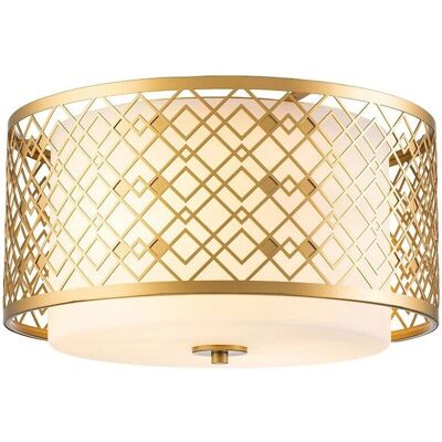 Elstead Ziggy 2-flammige Deckenleuchte in Gold Elstead Ziggy 2-flammige Deckenleuchte in Gold