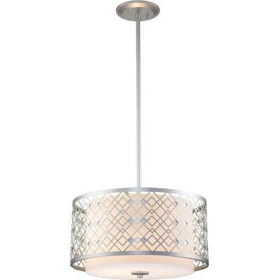 Lampada a sospensione Ziggy 2 luci in argento - Lampadario Lampada a sospensione Ziggy 2 luci in argento - Lampadario