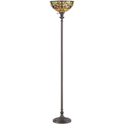 Quoizel Kami Vintage Bronze Tiffany Glas Stehlampe Quoizel Kami Vintage Bronze Tiffany Glas Stehlampe