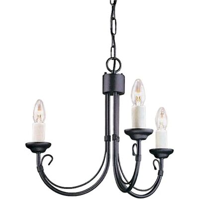 Lampadario Elstead Chartwell - Nero - 3 Luci - E14 - UK Lampadario Elstead Chartwell - Nero - 3 Luci - E14 - UK