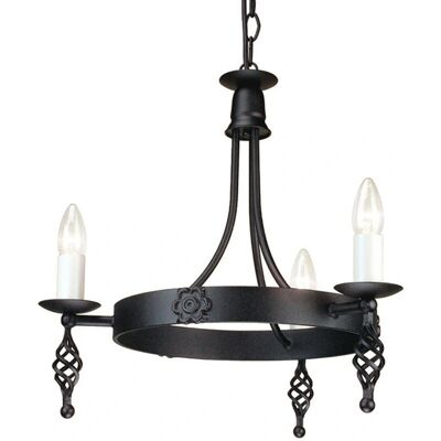 Lampadario Belfry, Nero, 3 Lampadine - Illuminazione Lampadario Belfry, Nero, 3 Lampadine - Illuminazione