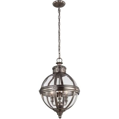 Lampadario a soffitto 3 luci Feiss Adams - Nickel Antico Lampadario a soffitto 3 luci Feiss Adams - Nickel Antico