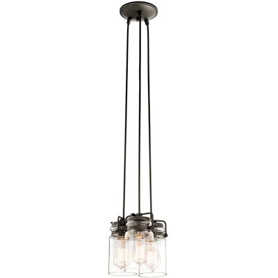 Elstead Colgante Brinley, Bronce Antiguo Y Vidrio, 3 Bombillas - Pendant Light Elstead Colgante Brinley, Bronce Antiguo Y Vidrio, 3 Bombillas - Pendant Light
