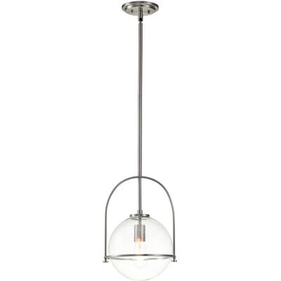 Hinkley Somerset Pendelleuchte - Vintage Stahl Glas Deckenlampe Hinkley Somerset Pendelleuchte - Vintage Stahl Glas Deckenlampe