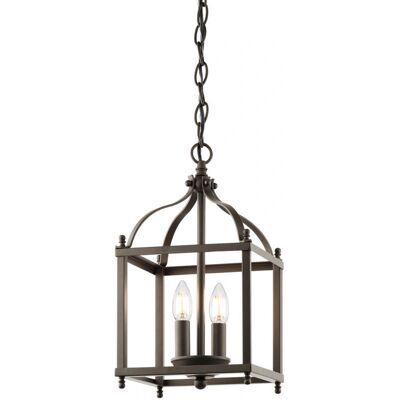Piccola sospensione Elstead Larkin - Lampada a soffitto in Ottone Antico Piccola sospensione Elstead Larkin - Lampada a soffitto in Ottone Antico