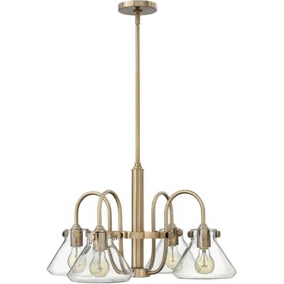 Lampadario Elstead Modello Congress - Vetro Vintage e Acciaio Lampadario Elstead Modello Congress - Vetro Vintage e Acciaio
