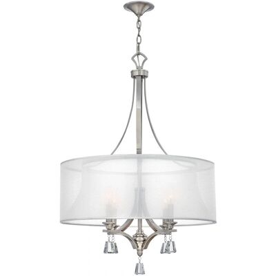Elstead Mime Gebürstetes Nickel 4-Licht Pendelleuchte - Deckenleuchte Elstead Mime Gebürstetes Nickel 4-Licht Pendelleuchte - Deckenleuchte