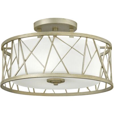 Elstead Lighting HK/NEST/SF SL Plafoniera Semi Flush a 3 Luci - Lampadario da Soffitto Elstead Lighting HK/NEST/SF SL Plafoniera Semi Flush a 3 Luci - Lampadario da Soffitto