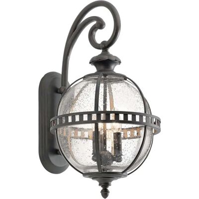 Kichler Halleron 3 Light Outdoor Globe Wall Lantern - Wall Lantern Kichler Halleron 3 Light Outdoor Globe Wall Lantern - Wall Lantern
