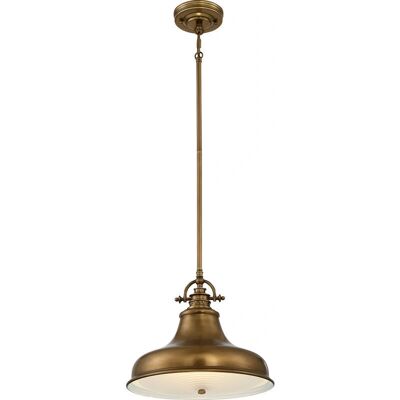 Elstead Lighting Quoizel Emery Wetteres Messing-Deckenpendel Elstead Lighting Quoizel Emery Wetteres Messing-Deckenpendel