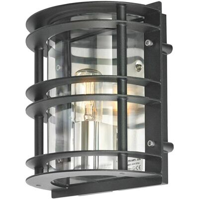 Netlighting Stockholm 1 Light Outdoor Wall Light Black IP55 E27 - Wall Light Netlighting Stockholm 1 Light Outdoor Wall Light Black IP55 E27 - Wall Light