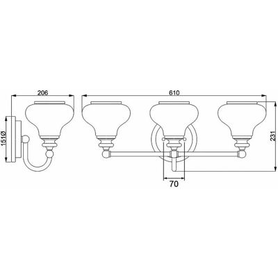 Netlighting Ainsley 3-Leuchten Innenwandleuchte - Wandleuchte Netlighting Ainsley 3-Leuchten Innenwandleuchte - Wandleuchte