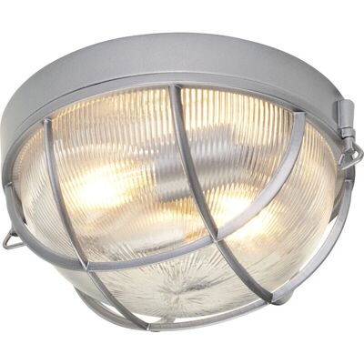 Elstead Marina 2er Deckenleuchte Silber IP44 - Badezimmer, Flush Mount, E27 Elstead Marina 2er Deckenleuchte Silber IP44 - Badezimmer, Flush Mount, E27