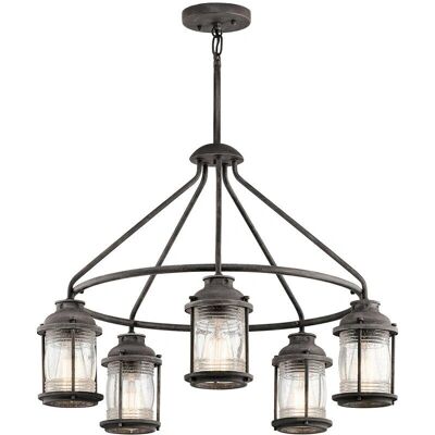 Elstead Lighting Ashland Bay 5-Licht Außen Kronleuchter - Decke, Zink, Verwittert Elstead Lighting Ashland Bay 5-Licht Außen Kronleuchter - Decke, Zink, Verwittert