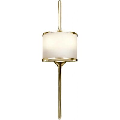 Kichler Mona 2 Light Bathroom Wall Light - IP44, G9, Polished Brass Kichler Mona 2 Light Bathroom Wall Light - IP44, G9, Polished Brass