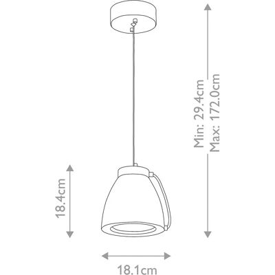 Netlighting Europa LED 1 Light Small Dome Deckenpendel - Deckenleuchte Netlighting Europa LED 1 Light Small Dome Deckenpendel - Deckenleuchte