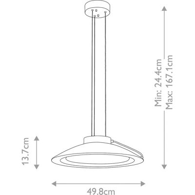 Elstead Europa LED Deckenpendel - Medium, Weiß Elstead Europa LED Deckenpendel - Medium, Weiß