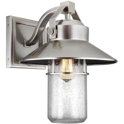 Elstead Lighting Boynton Wand- & Deckenleuchte - E27, Gebürsteter Stahl, IP44 Elstead Lighting Boynton Wand- & Deckenleuchte - E27, Gebürsteter Stahl, IP44