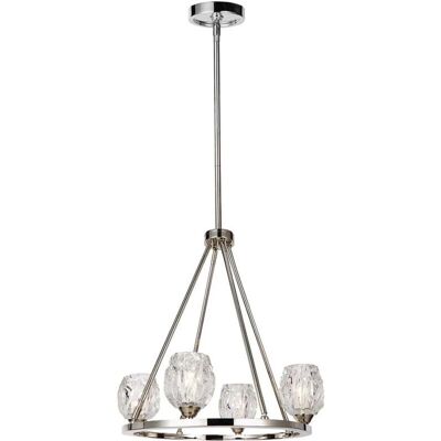 Lampadario Rubin 4 luci Nichel Lucido - Tipo di prodotto Lampadario Rubin 4 luci Nichel Lucido - Tipo di prodotto