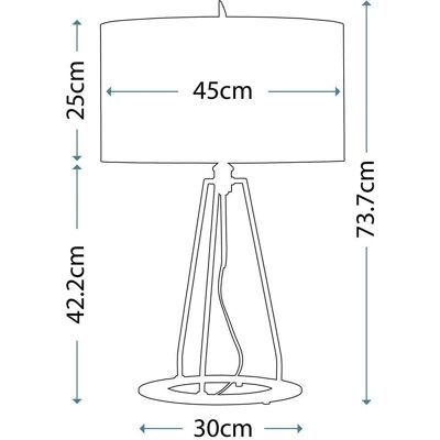 Elstead Ferrara Tischlampe - Grau Gold Finish Elstead Ferrara Tischlampe - Grau Gold Finish