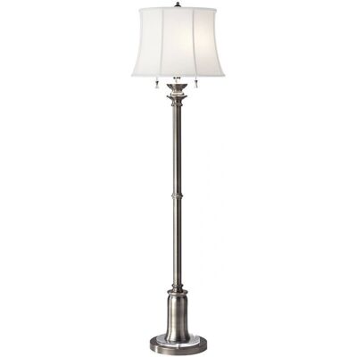 Feiss Antike Nickel Stehlampe - 2 Leuchten, E27, 157,5cm Feiss Antike Nickel Stehlampe - 2 Leuchten, E27, 157,5cm