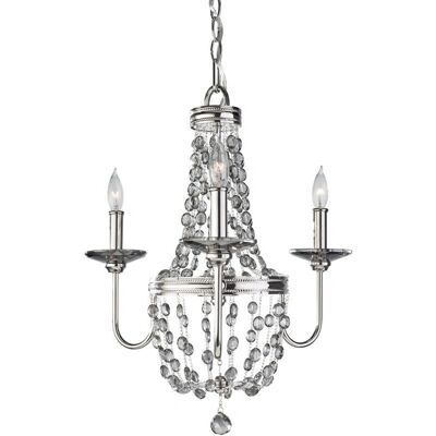 Netlighting Malia Kronleuchter - 3-Licht Poliertes Nickel - E14 Netlighting Malia Kronleuchter - 3-Licht Poliertes Nickel - E14