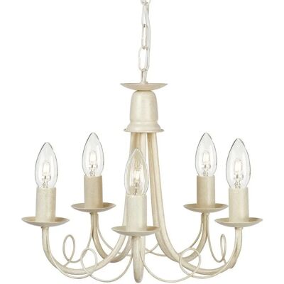 Netlighting Minster 5 Luci Lampadario Oro Avorio - Lampadario Netlighting Minster 5 Luci Lampadario Oro Avorio - Lampadario