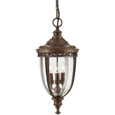 Lanterna da Soffitto Esterno Grande 3 Luci Feiss English Bridle - Lanterna da Soffitto Lanterna da Soffitto Esterno Grande 3 Luci Feiss English Bridle - Lanterna da Soffitto
